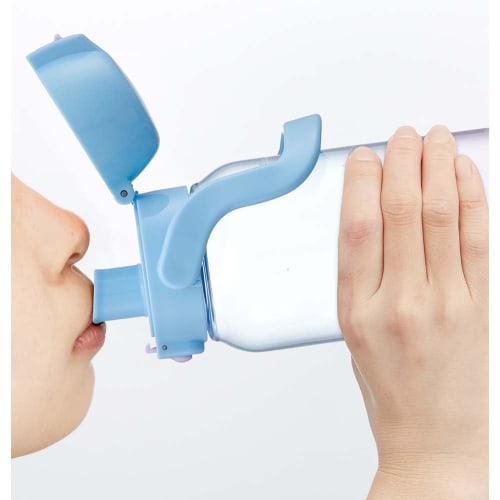 Skater Бутылка-маркер для напитков, 1 л, с ручкой, Легко увидеть объем напитка с первого взгляда, Пластик, Синий и лиловый, PDMK10-A