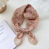 Cotton And Linen Small Square Scarf Silk Scarf Women'S Spring And Autumn New Style Artistic And Versatile Fashionable Temperament Headband Scarf