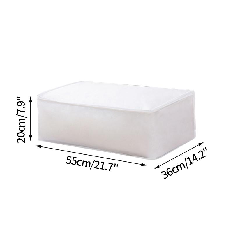 Белые складные сумки для хранения одежды, одеяла, свитера, органайзер, коробка, застежка-молния, влагостойкий, подкроватный шкаф, организация