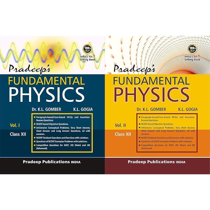Pradeep's Fundamental Physics for Class 12 for Examination 202122 (Vol. 1 & 2)