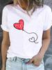 (Asian Size) O-neck Tee Love Cartoon Trend 90s Clothing Top Short Sleeve T Shirt Casual Fashion Print Lady Female Women Graphic T-shirts