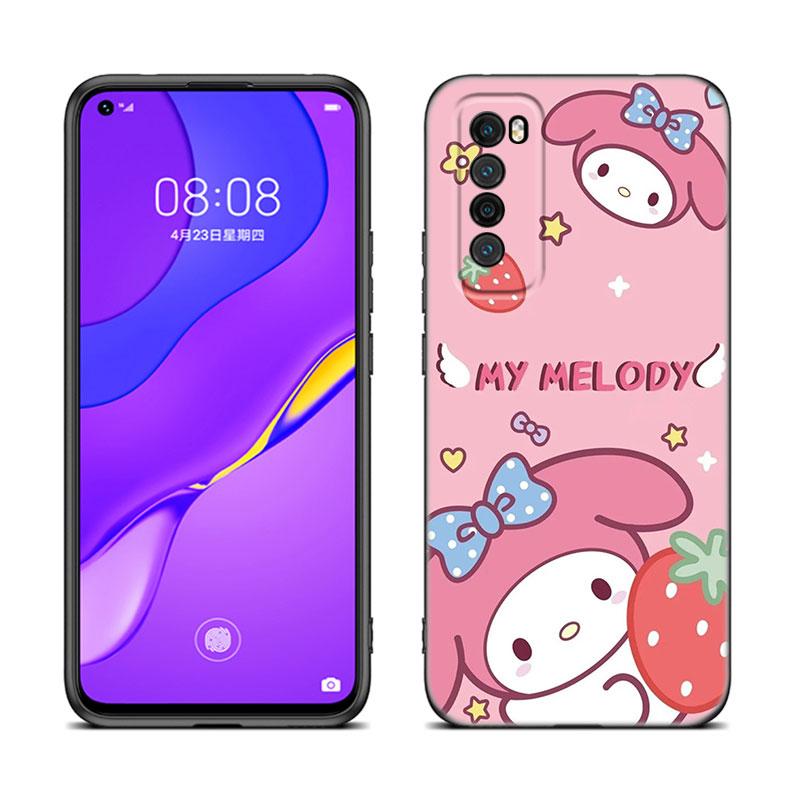 Милый черный силиконовый чехол My Melody для телефона Huawei Nova 8 9 10 SE 11 Ultra 12 Pro 7i 8i 11i 11E Y70 Plus Y60 Y61 Y71 Y90 Y91