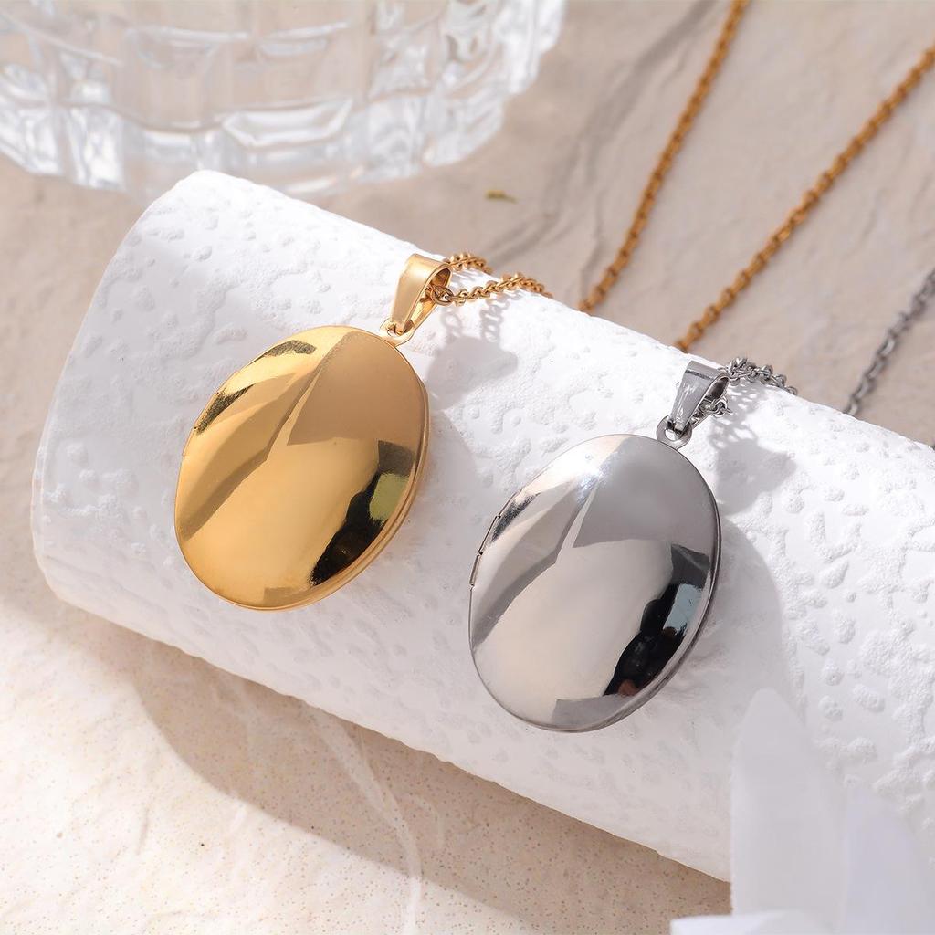 Европейский и американский овальный фото-кулон на шею - Гравировка своими руками, Креативный подарок, Памятные украшения