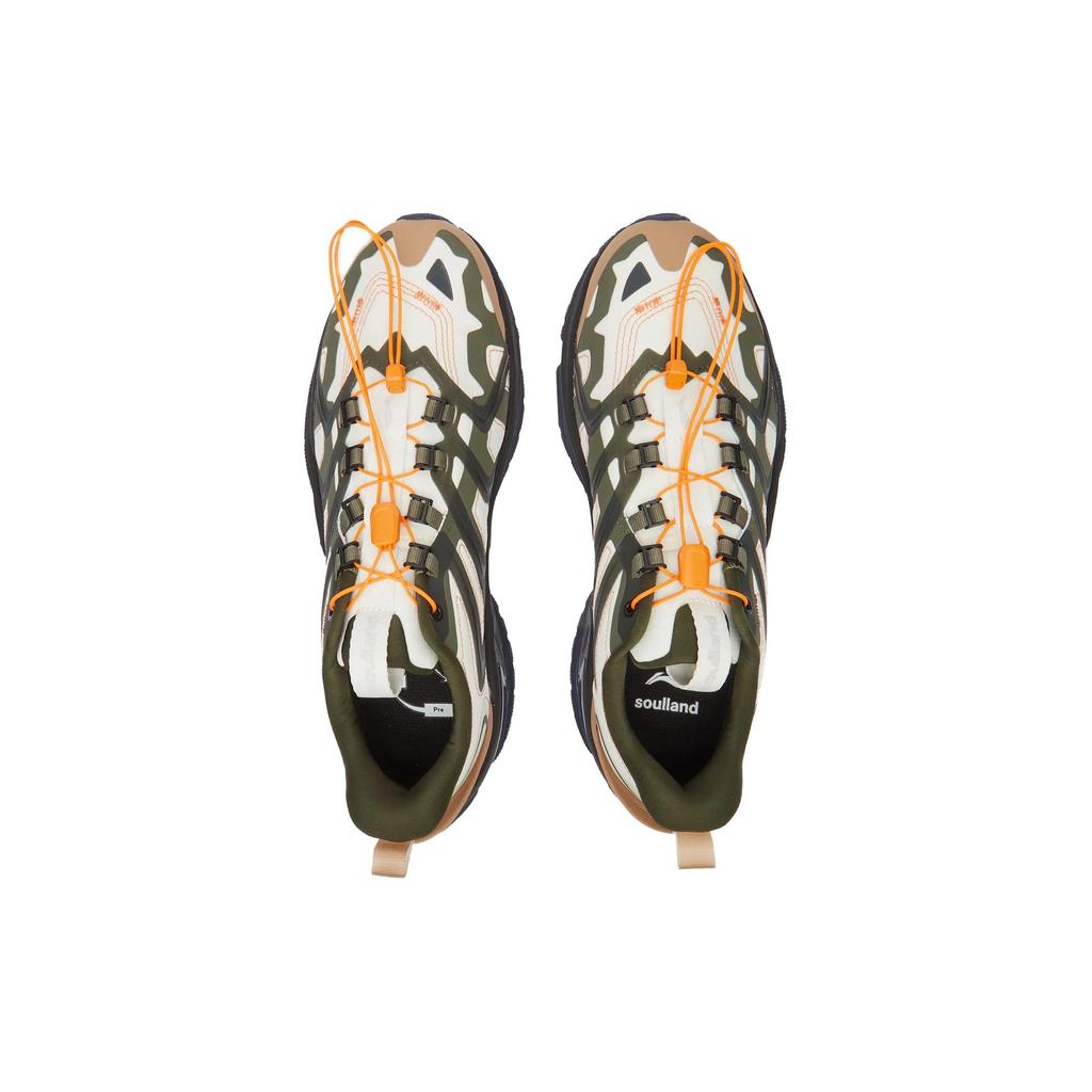 Soulland X Li Ning прочные дышащие низкие спортивные повседневные туфли мужские кроссовки белые коричневые AZGS103-5