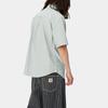 Carhartt WIP SS24 S/S Рубашка Braxton Однотонная Свободный крой Короткий рукав С передним карманом Унисекс рубашки Парково-зеленый I031454-25H-XX