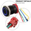 IP67 Waterproof 12V Self Locking Push Button Switch with LED Light