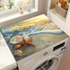 1Pcs Rubber Drying Mat With Starfish Ocean Print For Coffee Shop Restaurant Kitchen Carpet Tableware Durable Diatom Mud Table Mat Pet Mat Coffeeware