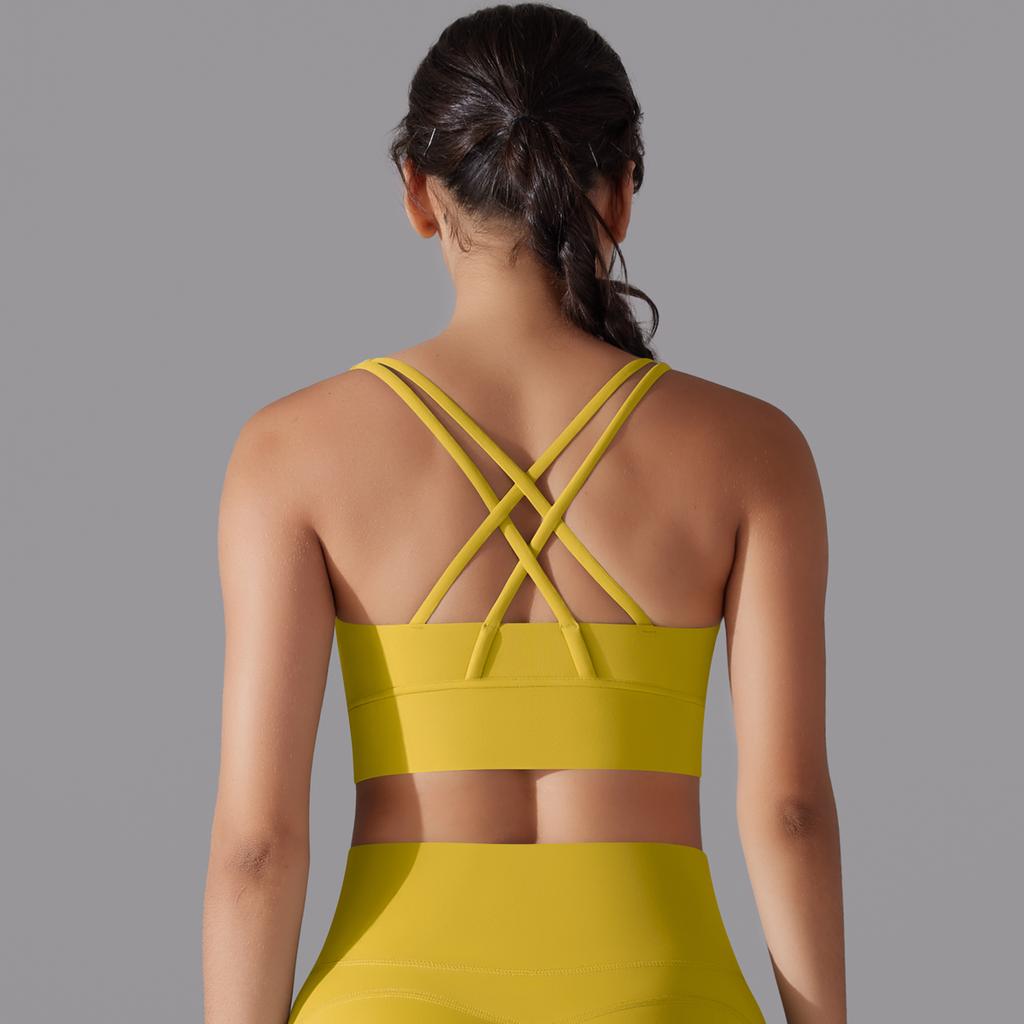 Nessaj Дышащий спортивный жилет для бега, женский бюстгальтер для йоги с пуш-ап, крестообразное нижнее белье для тренажерного зала и фитнеса