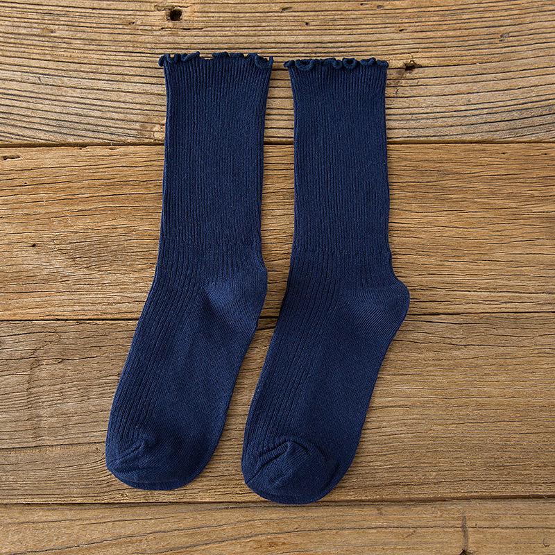 Твердые носки длиной до середины голени, удобные осенние носки длиной до щиколотки, женские носки