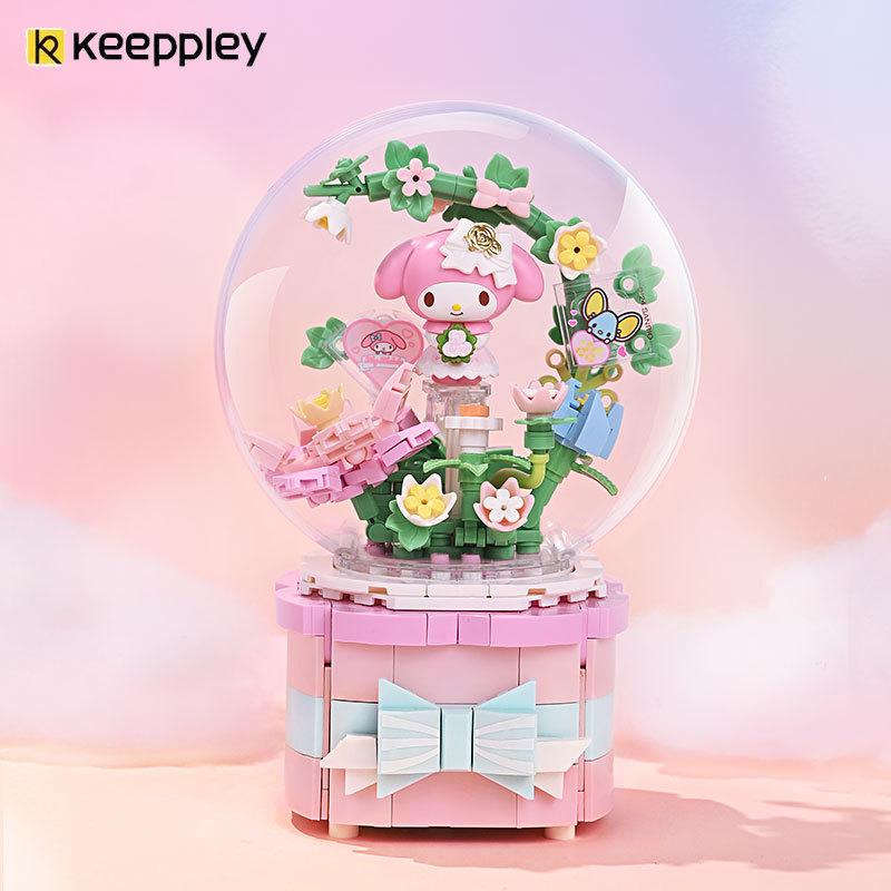 Keeppley Музыкальная шкатулка из строительных блоков Куроми МиМелоди Строительный блок Игрушка Модель Настольное украшение Коллекция Игрушка Подарок на день рождения
