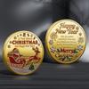 6 шт., памятные монеты Санта-Клауса, памятные медали с цветным рельефом, рождественские подарки, красочные золотые и серебряные монеты