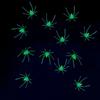 10Pcs Party DIY Decoration Halloween Luminous Rubber Fake Spider Plastic Figure Prank Funny Toy Home Party Decoration Gift