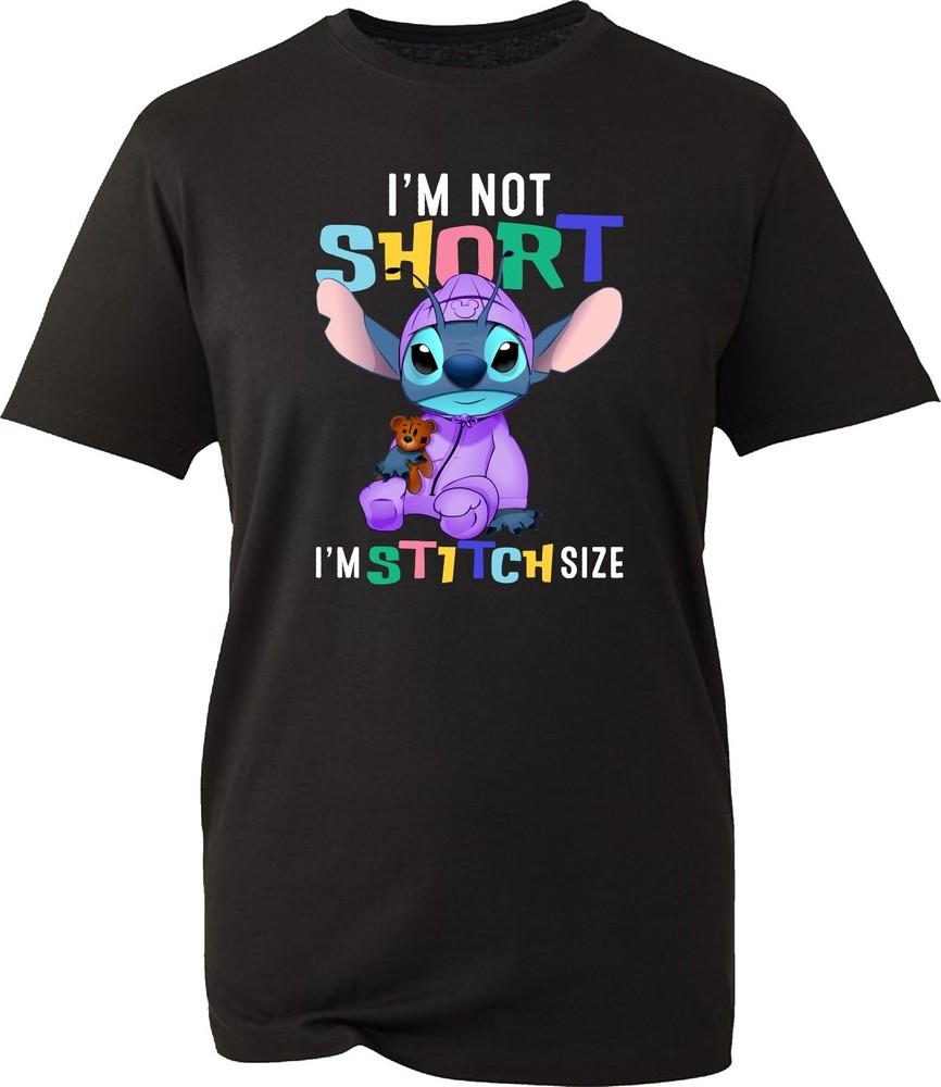 Im Not Short Im Stitch Size Tshirt Lilo Stitch Vintage Cartoon Birthday Top