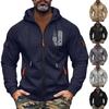 Мужская толстовка с капюшоном на молнии, карманный кардиган, мужская спортивная повседневная толстовка большого размера
