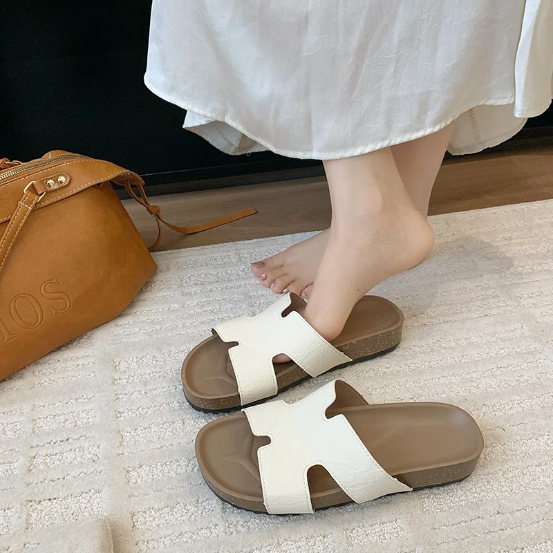 Модное слово новые мягкие сандалии шлепанцы женские летние плоские пляжные сандалии