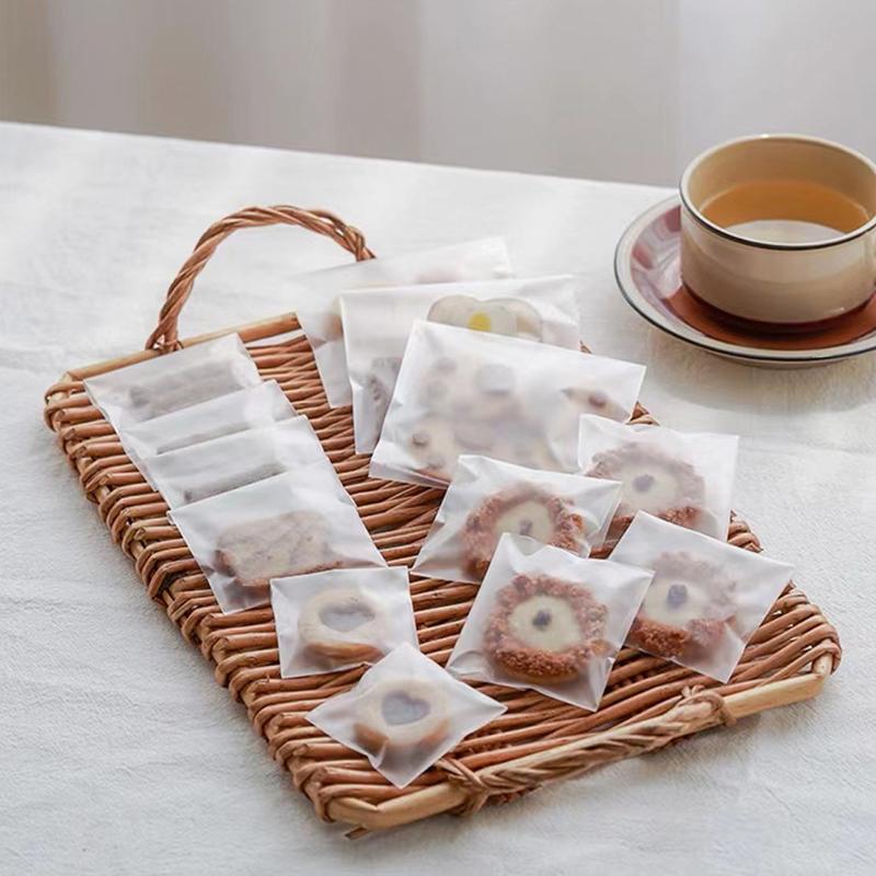 Frosted Clear Thickened Biscuit Bag Bread Bag Plastic Self-Contained Ziplock Bag