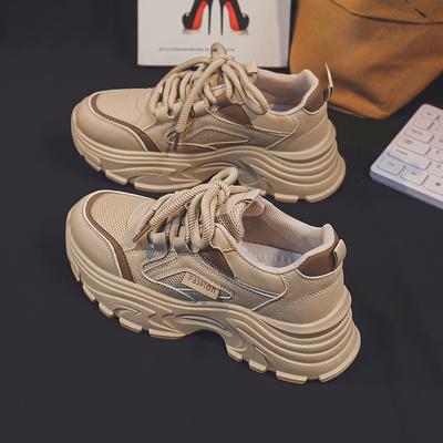 Туфли на платформе для папы, новые женские дышащие универсальные повседневные туфли, женские белые туфли, весенние и осенние женские модные кроссовки Ins