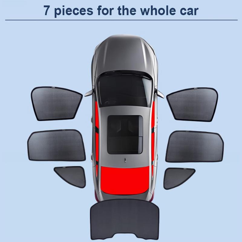 Car Sun Shades For Kia EV6 CV 2022 2023 2024 2025 Sunshades Magnetic Heat insulation Visor Mesh Window Curtains Auto Accessories