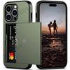 Чехол для iPhone 16 15 14 13 Pro Max Plus Держатель Прочный Защитный Двухслойный Ударопрочный Скрытый Слот для Карты Тонкий Кошелек Чехол
