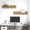 Wall Shelf 2 pcs Artisan Oak 80 x 11.5 x 18 cm Wood Based Material