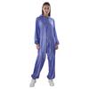 One Piece Waterproof Hooded Jumpsuit Rainwear Front Zipper and Button Fastening Drawstring Hood for Men Women Outdoor Work