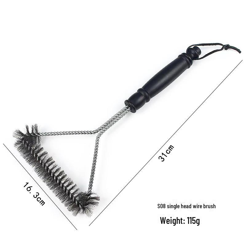 Набор из металлической щетки и сетчатой щетки для чистки гриля-барбекю