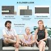 3-Seater Weather Resistant Outdoor Garden Rattan Sofa Cream White