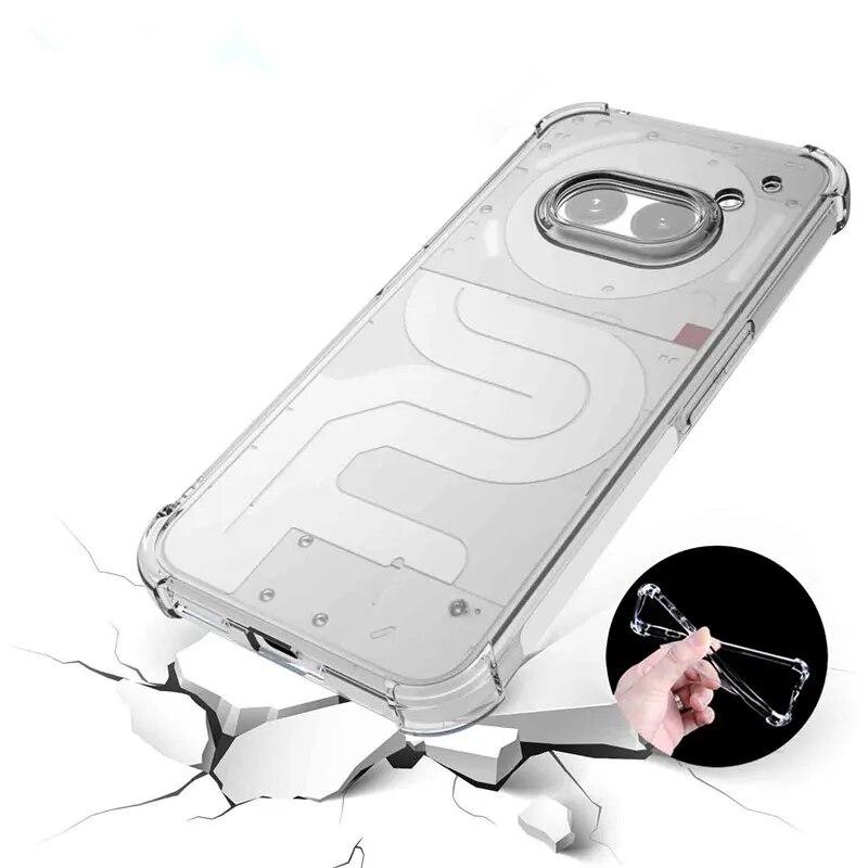 Мягкий прозрачный чехол из ТПУ для телефона For Nothing Phone 2A Мягкая силиконовая противоударная подушка безопасности Защитная задняя крышка For Nothing Phone 2A Phone2a 2 1