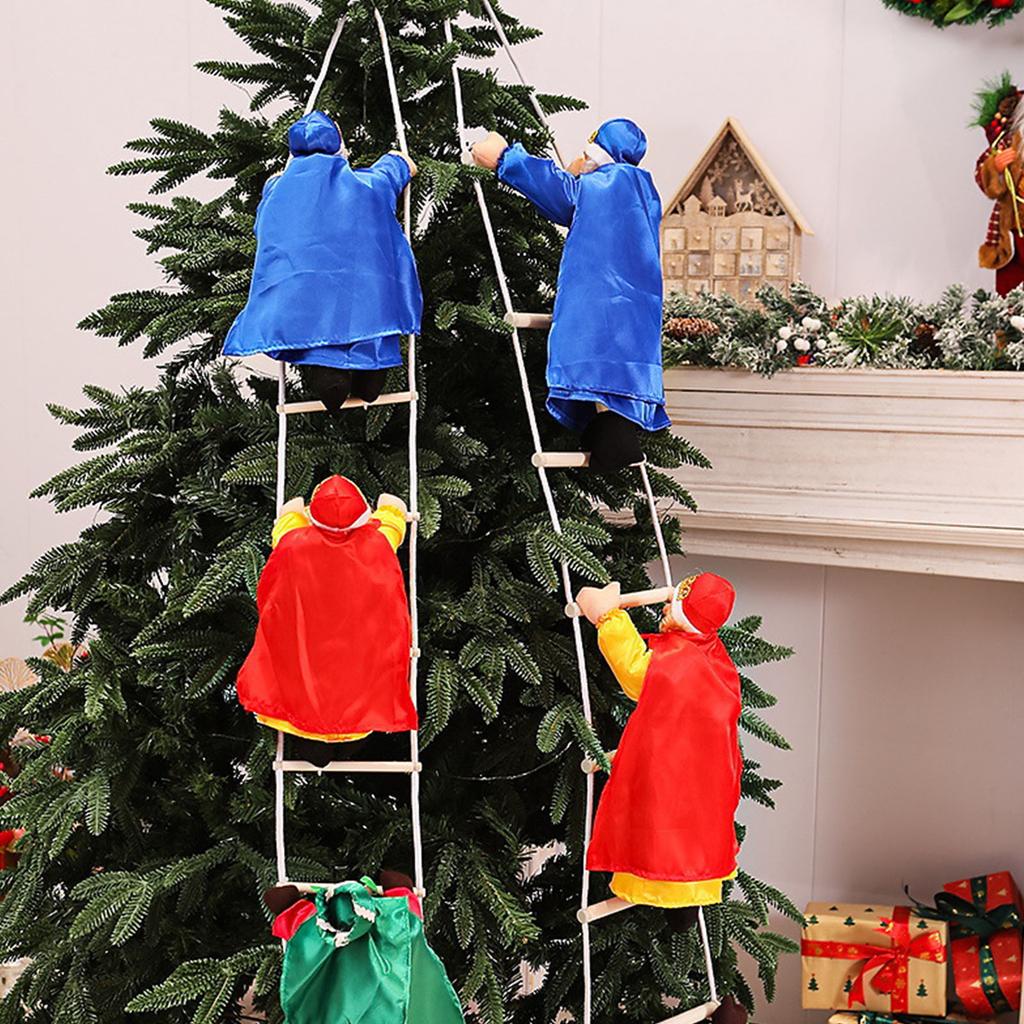 Christmas Tree Decoration Spanish Kings Climbing Ladder Hanging Ornament for Trees Door Wall Window Holiday Decorations