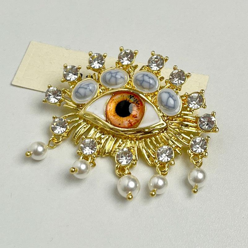 Брошь для женщин унисекс имитация жемчуга стразы глаза вечеринка офис корсаж булавки подарки