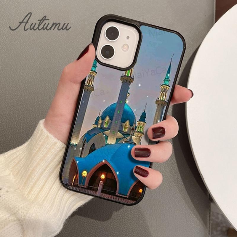 Мусульманское здание мечети Чехол для телефона для iPhone 11 12 13 14 Pro Max mini X XR XS SE 2020 5 6S 7 8 Plus Samsung Galaxy S21 S22 Чехол