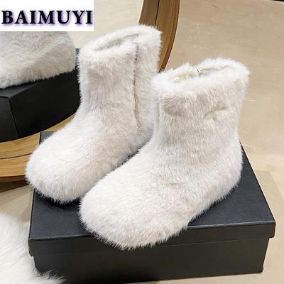 Зимние меховые балетки, ботильоны, плюшевые теплые ботинки, мода 2025 года, дизайнерские новые удобные повседневные ботинки для ходьбы в готическом стиле, челси, женские ботинки