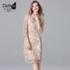 European & American Retro Large Size Dresses - Spring & Autumn Collection with Lace, 200 Catty Skirt