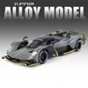 1:Масштаб 24 Модель спортивного автомобиля Valkyrie Revuelto Игрушка Литая из сплава Световая музыка Суперкар Модели транспортных средств с амортизацией Подарки для детей
