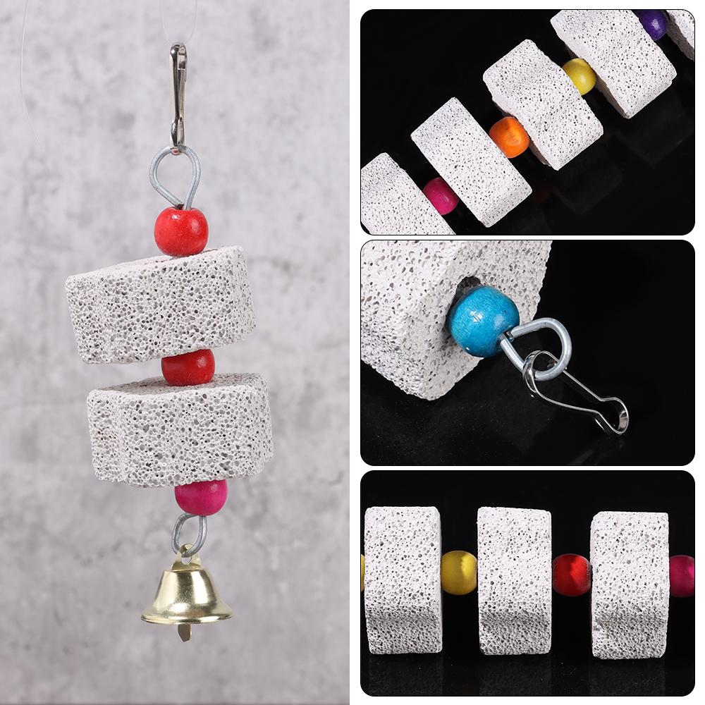 Playing Pet Supplies Tearing Parrot Grinding Stone Chewing Mineral Hanging Block Bird Chew Toy