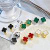 Fashion Earrings Simple Sweet Fresh Exquisite Lucky Four-leaf Clover Earring Buckle Temperament Female Earrings