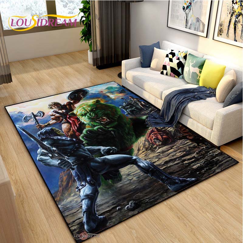 He-man masters Cartoon Carpet for Living Room Bedroom Rug Kitchen Kids Door Unslip Floor Mat Birthday gift photography props Rug