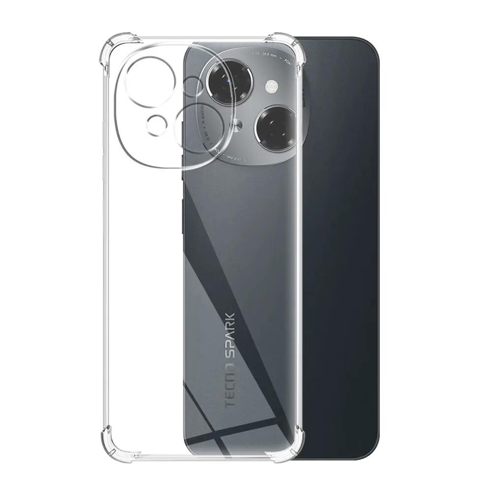 Для Tecno Spark Go 2025 чехол прозрачный силиконовый мягкий чехол для телефона Tecno Spark Go 1 Pop 9 прозрачный противоударный защитный чехол на заднюю панель