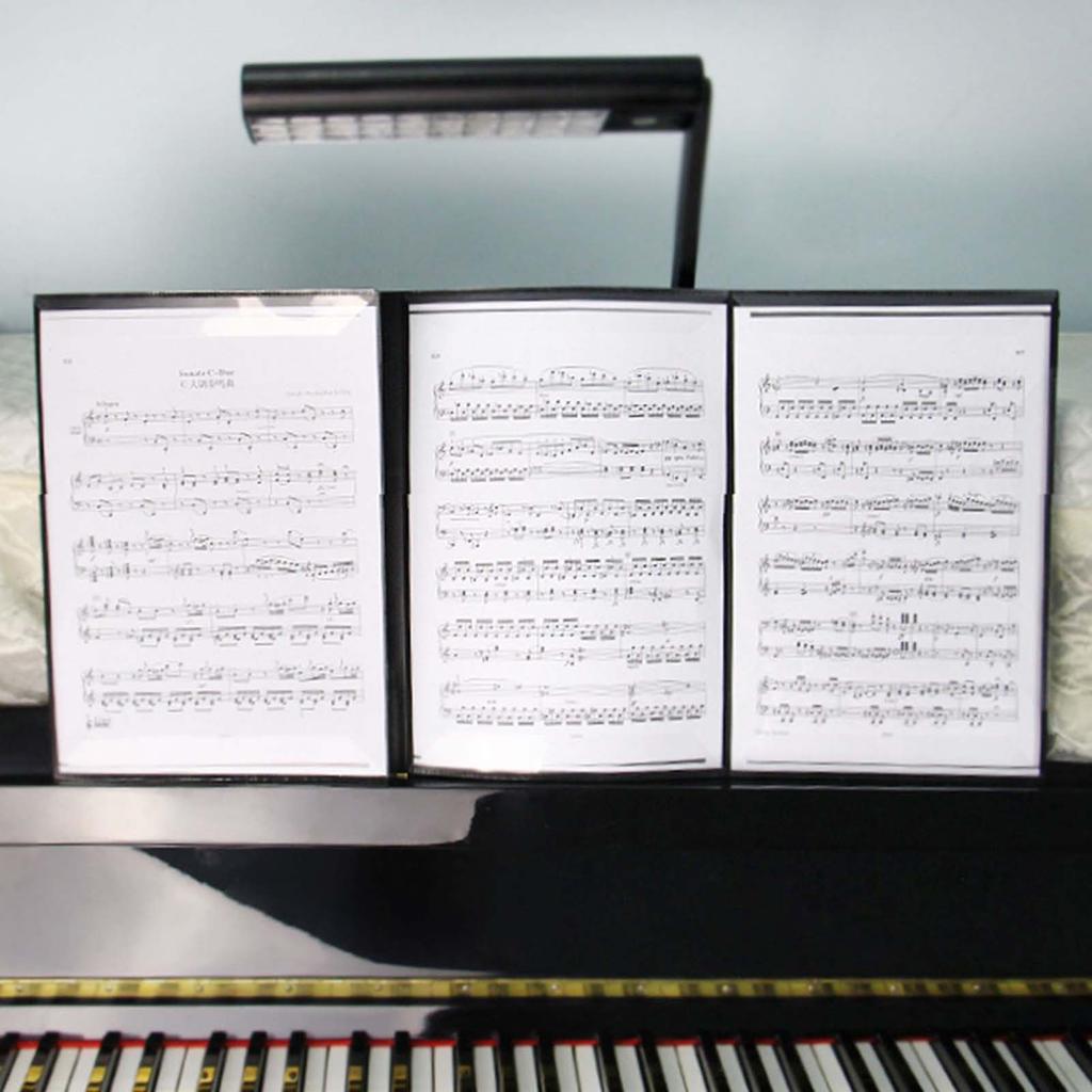 A4 Sheet Music Folder 6 Pages Piano Music Score ABS Material Guitar Violin Expansion Clip