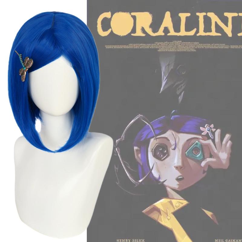 Coraline The Secret Door Cosplay Wig With Hightemperature Silk For Role Play And Costume Parties