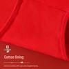 Langsha Women's Festive Red Cotton High-Waist Underwear & Socks Gift Set