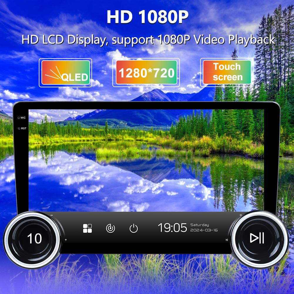 Reakosound Android 4 Core Car Radio 10.1" High Definition GPS Navigation Bluetooth Universal Car Multimedia Player Carplay Stereo