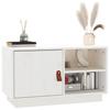 Vidaxl Szafka Pod Telewizor, Biała, 70X34X40 Cm, Lite Drewno Sosnowe