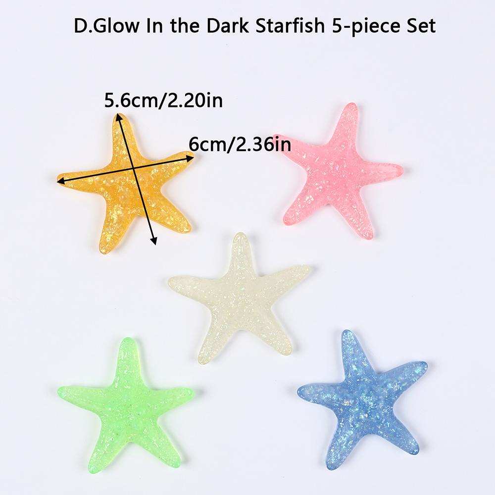 Shell Starfish Cake Decoration Resin Ocean Themed Cake Topper for Birthday Party Baby Shower Wedding Cake Decor