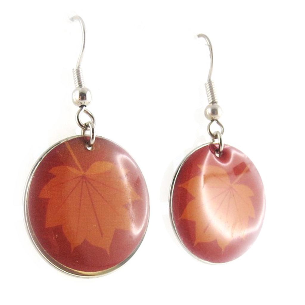 Les Trésors De Lily [D8252] - Rose Red 'Bamboo' Designer Earrings