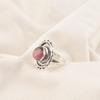 Black Rhodonite Gemstone Jewelry, 925 Solid Sterling Silver Ring Handmade Gorgeous Silver Chain Ring For Wedding Gift