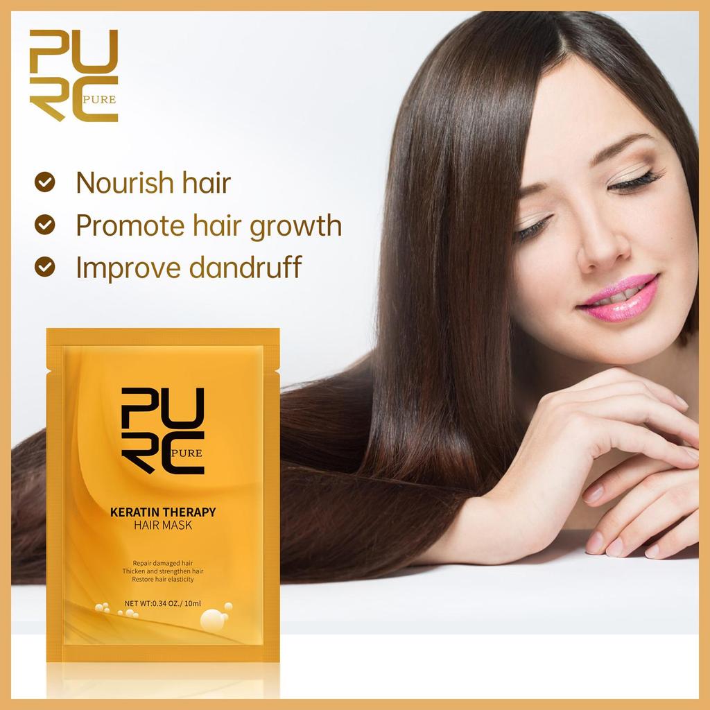 PURC Keratin Hair Mask To Care for Dry Hair and Repair Damage