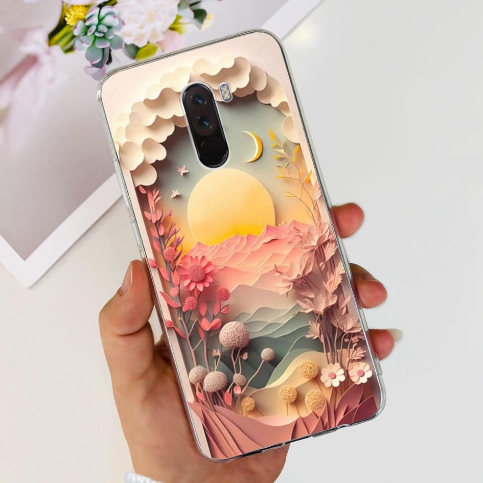 6,81" Чехол для Xiaomi Mi Pocophone F1 Силиконовая задняя крышка Модный ТПУ чехол для телефона Для Xiaomi Poco F1 Чехлы PocofoneF1 Мягкий бампер