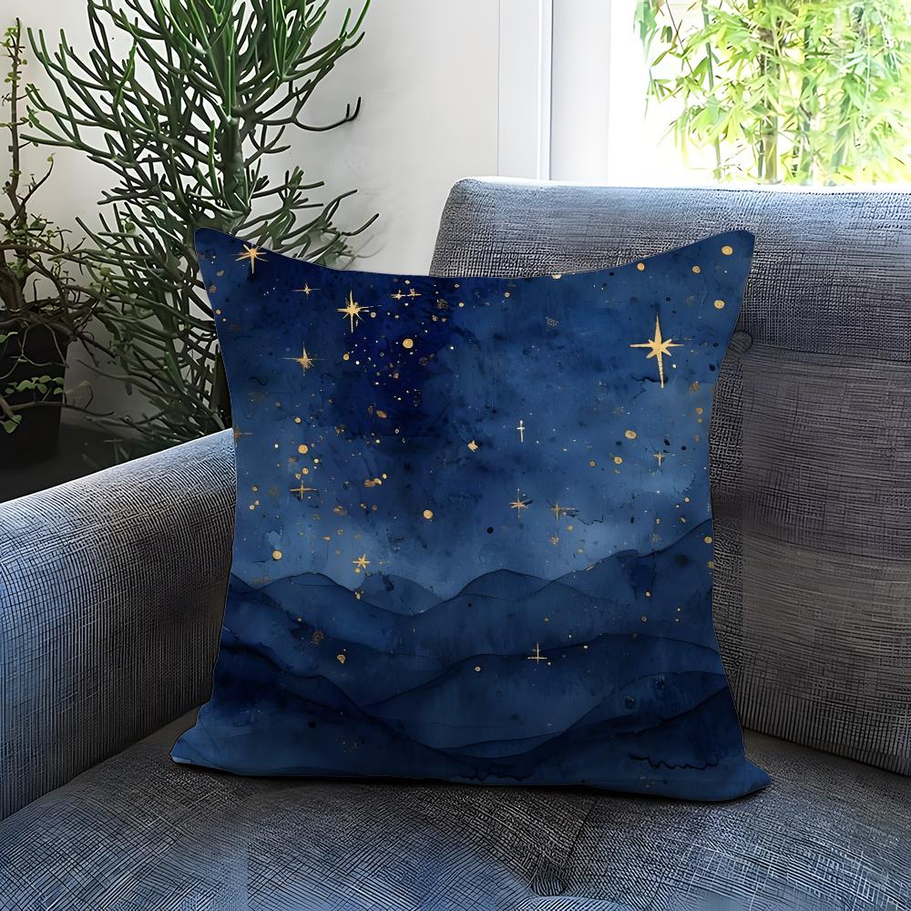 The Starry Sky Cushion Cover Comfortable Reversible Pillow Cover Ideal for Car Sofa Bedroom  Beyond