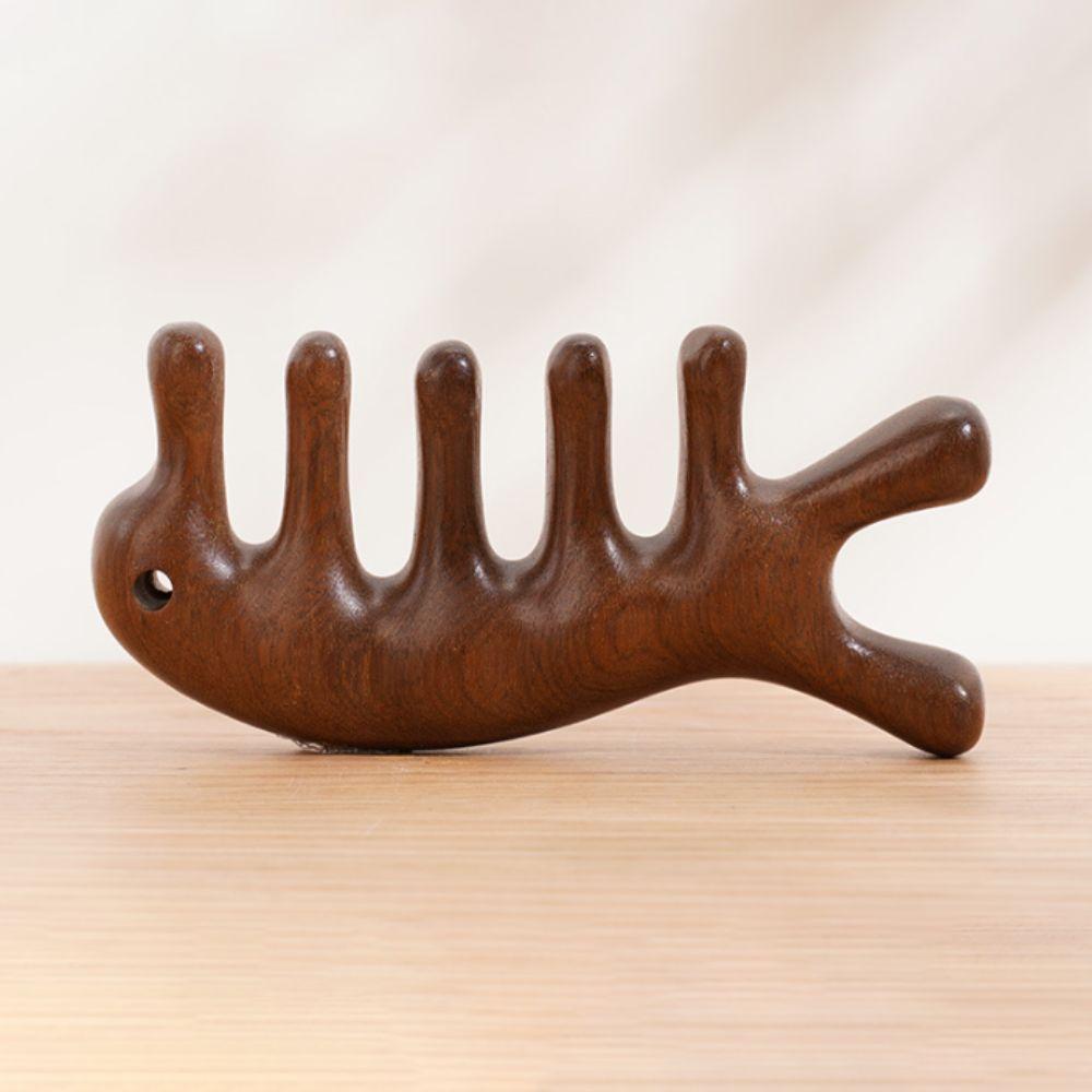 Подвесная массажная расческа для головы, многофункциональная массажная расческа для деревянной терапии, массаж тела